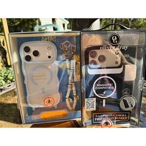 Lot of 2 iPhone MagSafe Case Protection Bundle Artikl 17 Pro Max Oliver Gray New